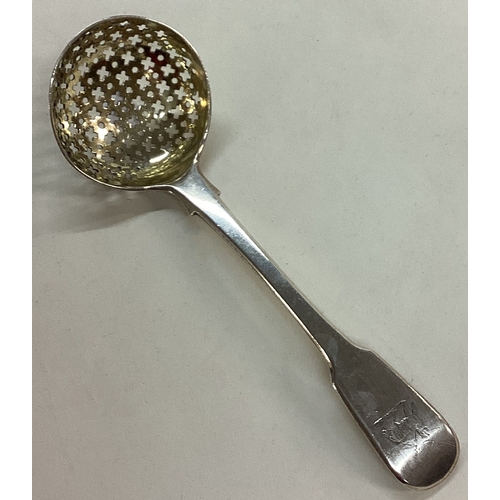 34 - A fine Georgian silver cross pierced sifter spoon. London 1815. By William Eley & William Fearn. App... 