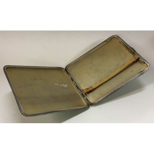 340 - A heavy silver and shagreen cigarette case. Birmingham 1928. By P J Finch Ltd. Approx. 140 grams. Es... 