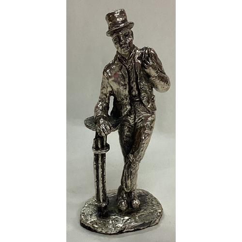 37 - A large silver plated figure of a man. Est. £20 - £30.