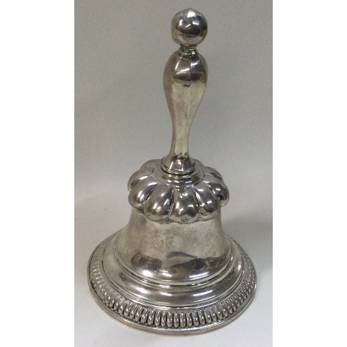 439 - A 19th Century Dutch silver table bell. Marked to handle. Approx. 249 grams. Est. £200 - £300.