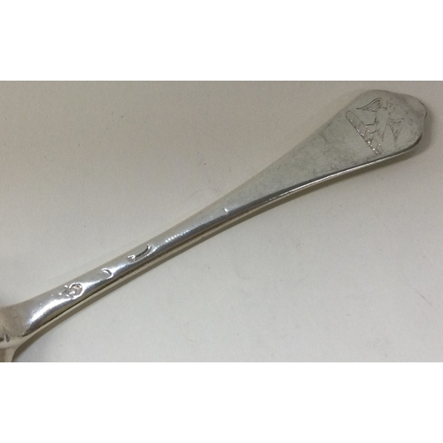 447 - An early Queen Anne silver rat tail triffid spoon. London 1701. By Stephen Coleman. Approx. 65 grams... 