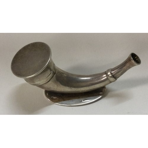 493 - CHESTER: SAMPSON MORDAN AND CO: A silver box in the form of a horn. Approx. 20 grams. Est. £80 - £12... 