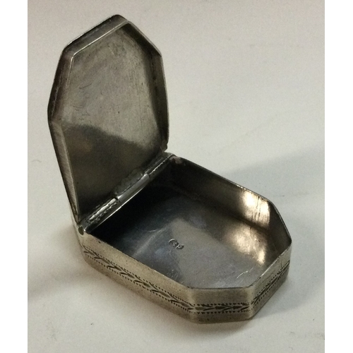 494 - A 19th Century silver hinged snuff box. Birmingham. By Samuel Pemberton. Makers mark only. Approx. 1... 