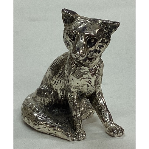 51 - A silver plated figure of an fox. Approx. grams. Est. £20 - £30.