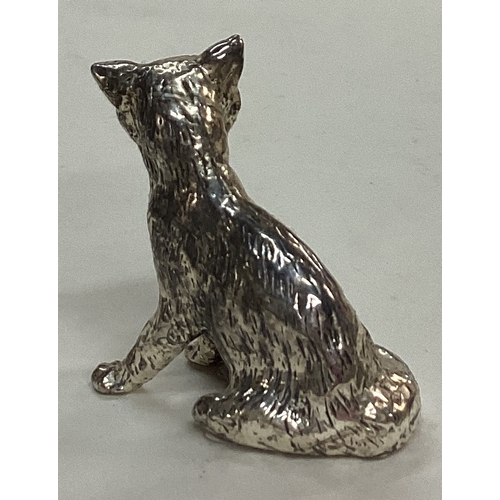 51 - A silver plated figure of an fox. Approx. grams. Est. £20 - £30.