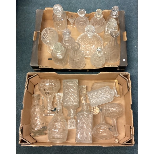 673 - Three boxes containing decanters. Est. £20 - £30.