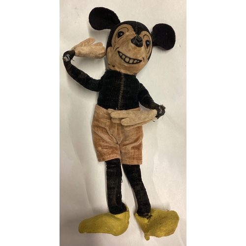 706 - A small 1930's Deans Miniature Rag Doll figure of Mickey Mouse together with other dolls etc. Est. £... 