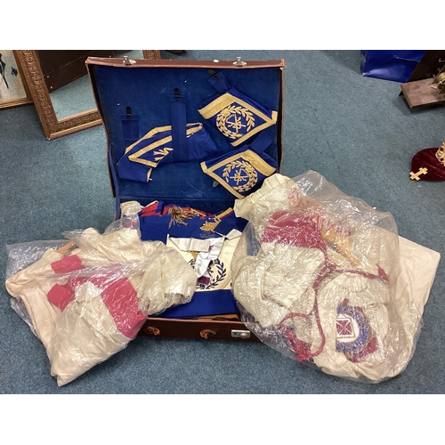 766 - A large cased set of Masonic outfits. Est. £50 - £80.