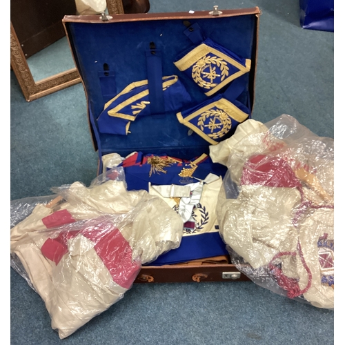 766 - A large cased set of Masonic outfits. Est. £50 - £80.