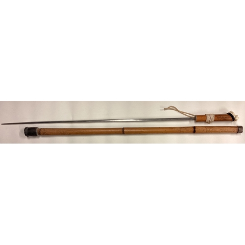 804 - An old sword stick of tapering form. Est. £40 - £60.