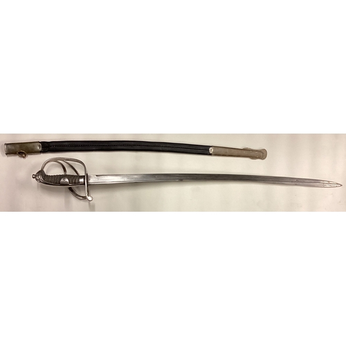 808 - An old brass mounted sword. Est. £20 - £30.