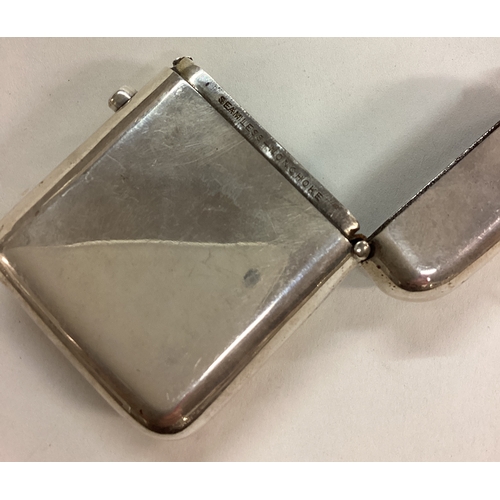 81 - A heavy novelty silver vesta case. London 1906. By Goldsmiths & Silversmiths. Approx. 60 grams. Est.... 