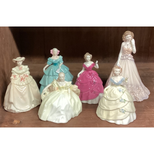 889 - A collection of Coalport miniature ladies. Est. £20 - £30.