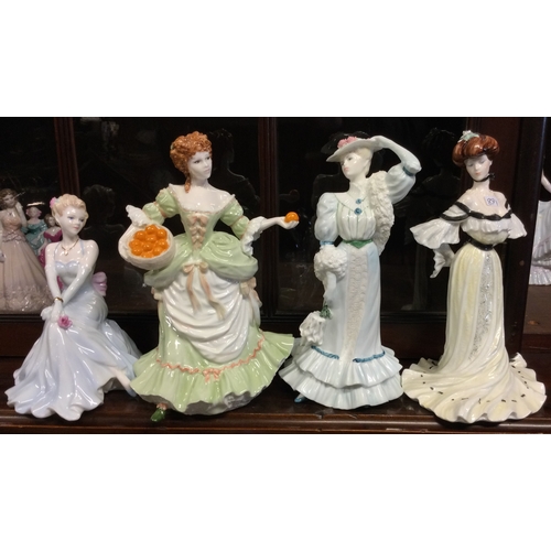 891 - Four Coalport ladies. Est. £20 - £30.