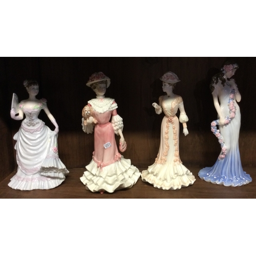 892 - Four Coalport ladies. Est. £20 - £30.