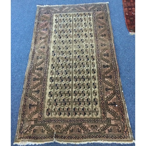 912 - An old tapestry runner. Approx. 100 cms x 200 cms. Est. £20 - £30.