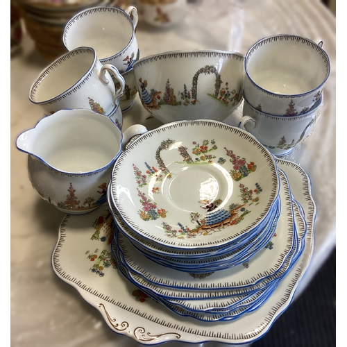 928 - A Royal Albert decorative china tea service. Est. £25 - £30.