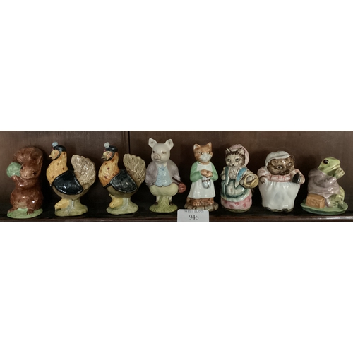 948 - A group of eight Beatrix Potter Beswick figures. Est. £30 - £50.