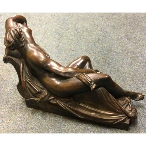 980 - AFTER GIAMBOLOGNA: (Giambologna (1529 - 1608)). A bronze group of the sleeping nymph in rich brown p... 