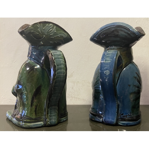 787B - BRANNAM OF BARNSTAPLE: Two rare Toby jugs circa 1901. Approx. 16 cms high each. Signed to bases. Est... 