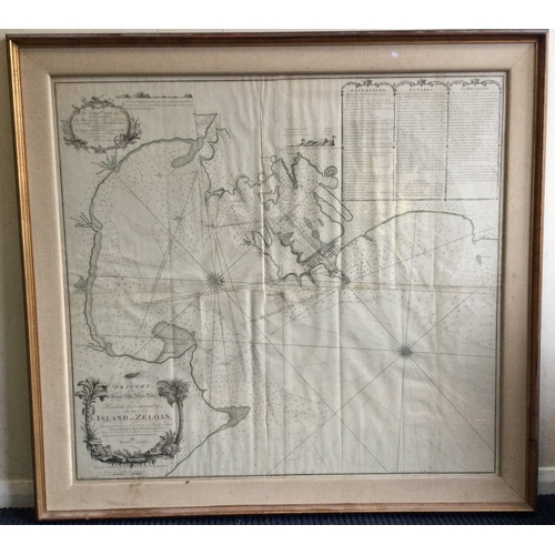 1141 - WILLIAM NICHELSON: A framed and glazed map entitled 