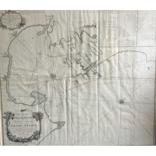 1141 - WILLIAM NICHELSON: A framed and glazed map entitled 