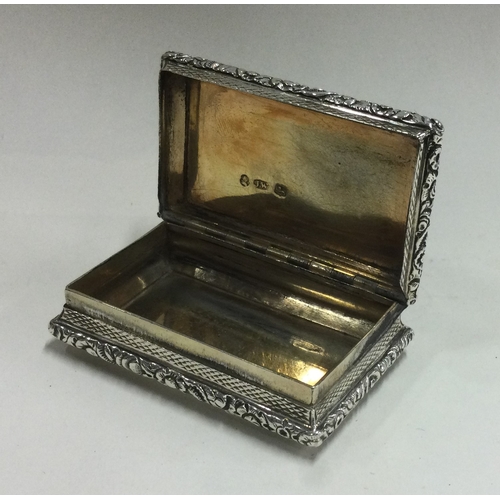 15 - A George III silver snuff box. Birmingham 1824. By Joseph Wilmore. Approx. 84 grams. Est. £250 - £30... 