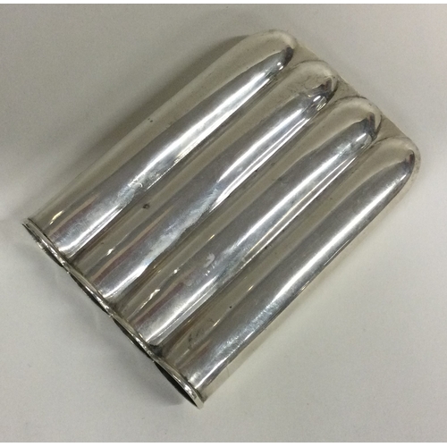 176 - A heavy silver cigar sleeve with gilt interior. London. Approx. 91 grams. Est. £80 - £120.