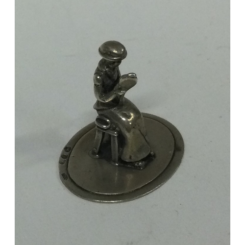 231 - An Antique Dutch silver miniature table toy. Marked thrice. Approx. 10 grams. Est. £30 - £50.