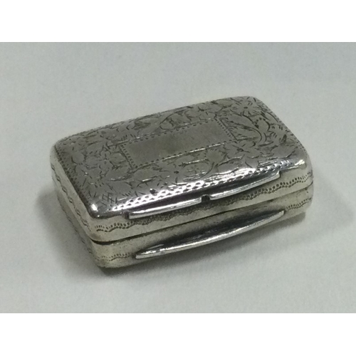 25 - A George III silver vinaigrette. Birmingham 1826. Approx. 9 grams. Est. £100 - £150.