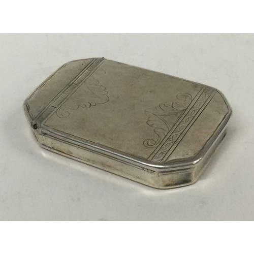 404 - A George III silver hinged snuff box. Birmingham 1809. By Matthew Linwood. Approx. 50 grams. Est. £2... 