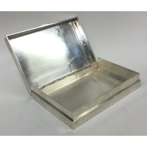 424 - A large engine turned silver sandwich box. London 1983. Approx. 252 grams. Est. £180 - £220.