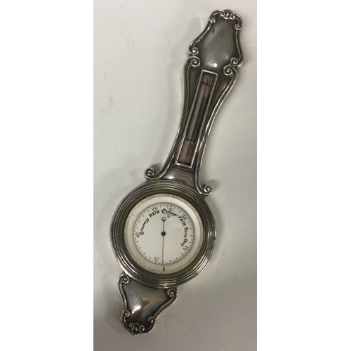 473 - A silver and glass barometer. Birmingham 1901. By Henry Matthews. Approx. 201 grams. Est. £200 - £30... 