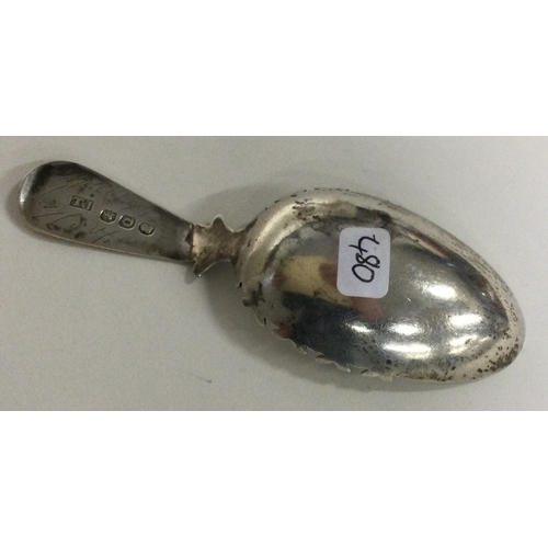 480 - A Georgian silver caddy spoon. London 1811. By Thomas Johnson. Approx. 17 grams. Est. £80 - £120.