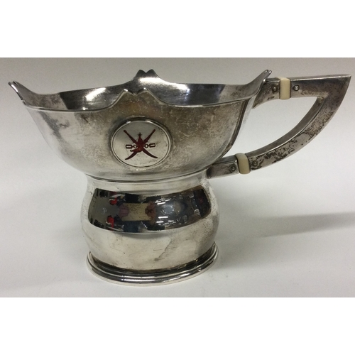 500 - A rare Art Deco silver and enamelled tankard. Sheffield 1938. By Mappin & Webb. Approx. 466 grams. E... 