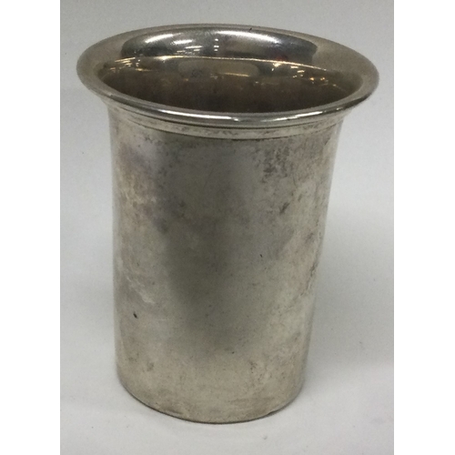 507 - An Antique Judaica silver goblet. Approx. 74 grams. Est. £60 - £80.