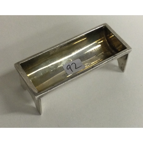 92 - A heavy silver and silver gilt stamp holder. London. Approx. 47 grams. Est. £30 - £50.