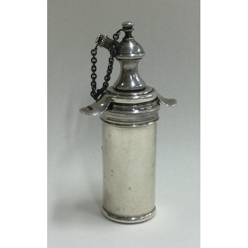 95 - A miniature silver cocktail shaker bearing import marks to base. Approx. 44 grams. Est. £100 - £150.