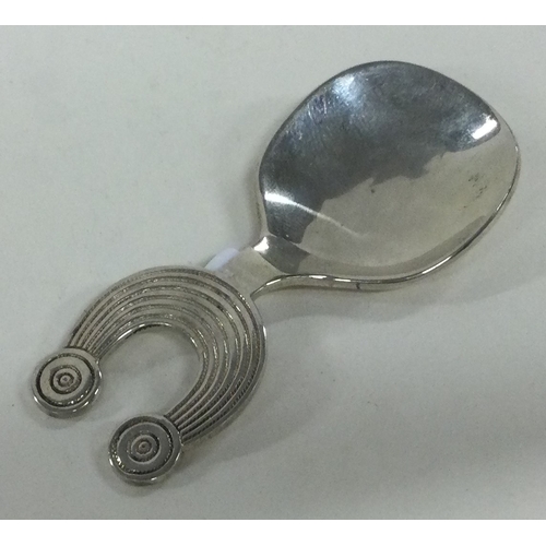 143 - DUBLIN: A rare Irish silver caddy spoon. 1973. Additional hallmark. Approx. 32 grams. Est. £30 - £50... 