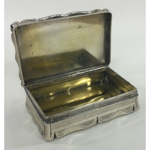 155 - A large Victorian silver snuff box. Birmingham 1848. By Edward Brown. Approx. 142 grams. Est. £50 - ... 