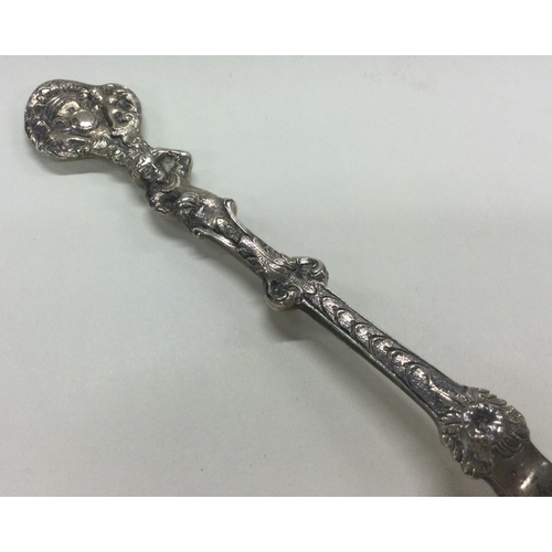 177 - A Victorian silver figural fork with embossed decoration. London 1852. Approx. 59 grams. Est. £50 - ... 