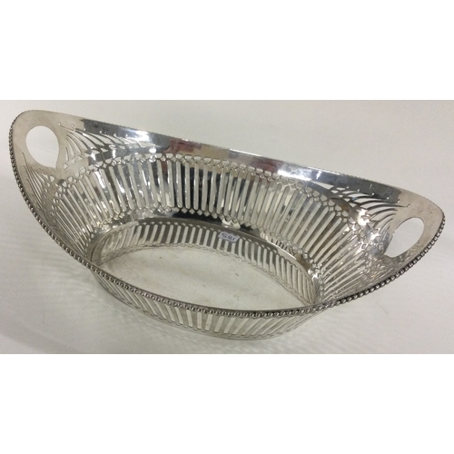 185 - A Dutch silver pierced basket. Marked to base. Approx. 208 grams. Est. £150 - £200.