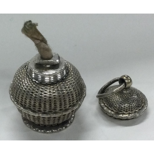 19 - An 18th Century Continental silver pomander. Approx. 34 grams. Est. £300 - £500.