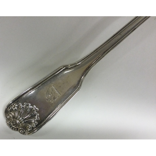 212 - A heavy Victorian silver basting spoon. London 1848. By John & Henry Lias. Approx. 187 grams. Est. £... 