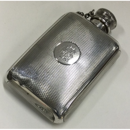 26 - A Victorian silver hip flask. London 1870. By HWL. Approx. 178 grams. Est. £120 - £150.