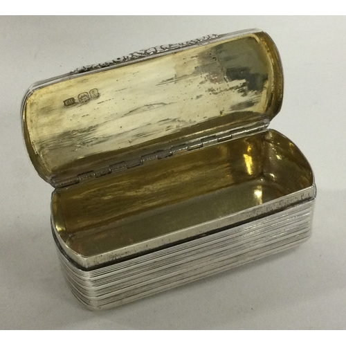 261 - A George III reeded silver snuff box. London 1824. By Charles Rawlings. Approx. 84 grams. Est. £200 ... 