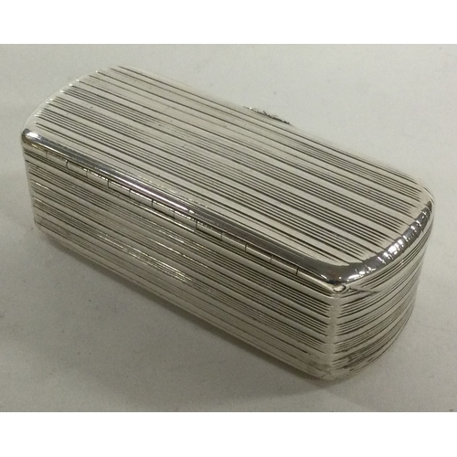 261 - A George III reeded silver snuff box. London 1824. By Charles Rawlings. Approx. 84 grams. Est. £200 ... 