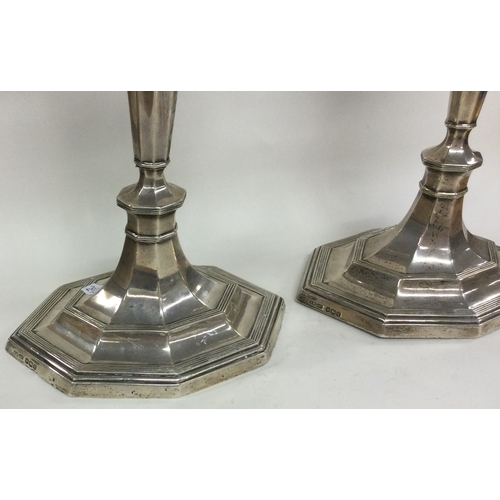 292 - A large pair of silver 'Sabbath' candlesticks. Sheffield 1933. Approx. 1862 grams of gross weight. E... 