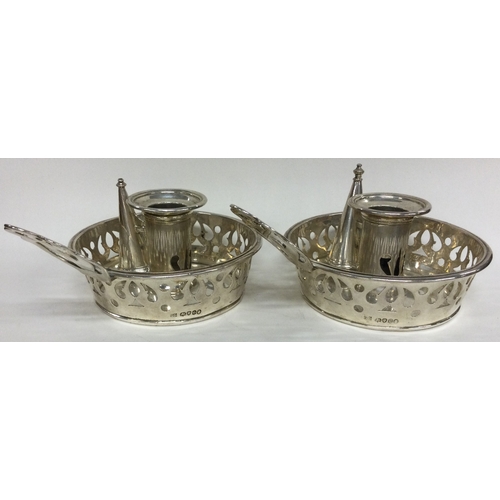 296 - A pair of William IV silver chambersticks. London 1837. Approx. 514 grams. Est. £600 - £800.