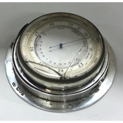 302 - A heavy novelty silver weather barometer. London 1902. Approx. 355 grams of gross weight. Est. £100 ... 